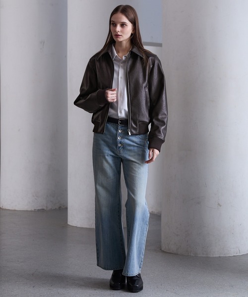【CLEL】ディープテクスチャーブルゾン　※値下げ交渉可能 CLEL | 【CLEL】Deep Texture Blouson / ディープテクスチャーブルゾン