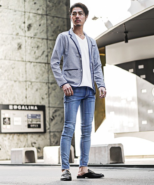 JOKER | 【JOKER】シアサッカーテーラードジャケット メンズ 軽量 薄手