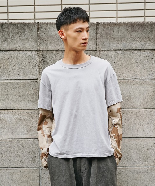 NVRFRGT | 【NVRFRGT】別注 PANELED LAYERD SLEEVE T-SHIRT - Buyee
