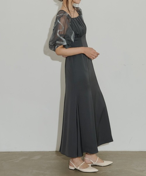 ★新品★LE’RUREGraffiti balloon sleeve dress New LE'RURE Graffiti balloon sleeve dress