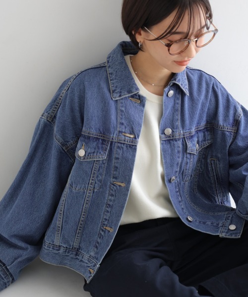 ANDME | 【新色追加】ショート丈ジャケット【デニム/ツイル】 - Buyee 