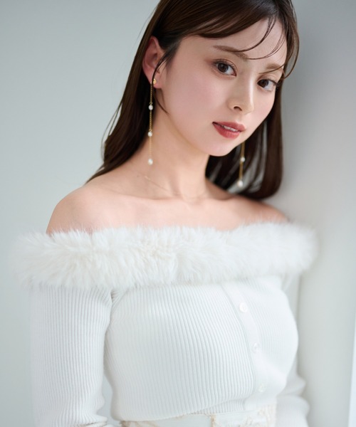 スナイデル　シャギーニットプルオーバー　ホルターキャミワンピース SNIDEL NEW ARRIVAL #ホルターキャミワンピース #シャギーニット