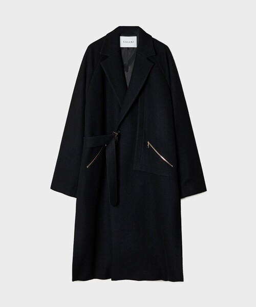 黒 CULLNI 別注 Tailored Tie Locken Coat CULLNI | 〈別注〉 Tailored Tie Locken Coat - Buyee, an Online