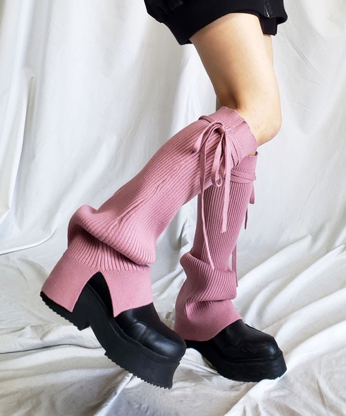 ピンクレッグウォーマー