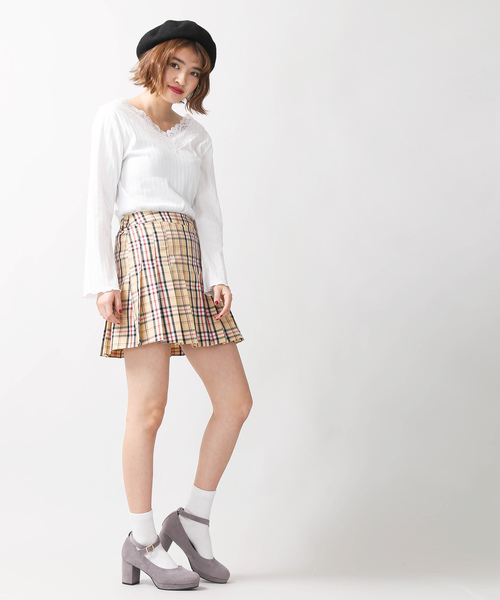 Wego Wego チェックプリーツミニスカート Buyee An Online Proxy Shopping Service Shop At Zozotown Bot Online