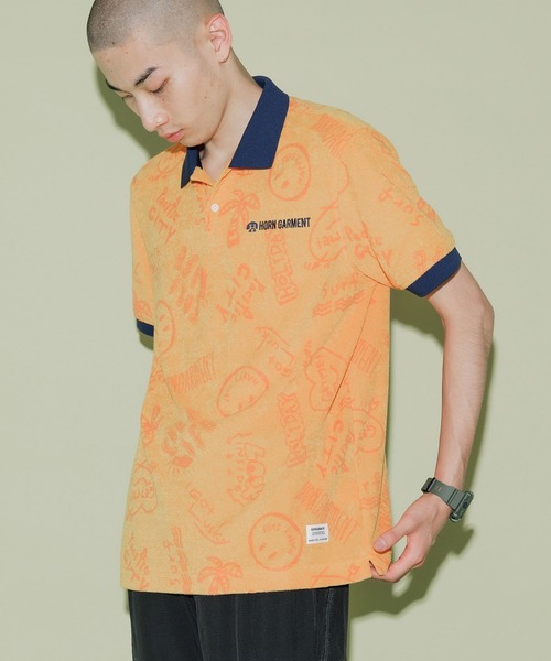 美品　HORN GARMENT メンズポロシャツ　XL カジュアルゴルフドットコムby PALM SPRINGSにHORN GARMENT［ホーン