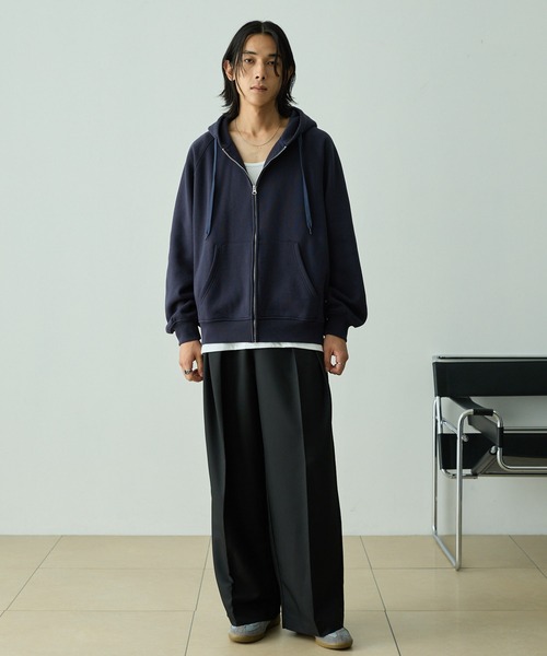 EMMA CLOTHES | ラグランバルーンスリーブオーバーサイズZIPパーカー