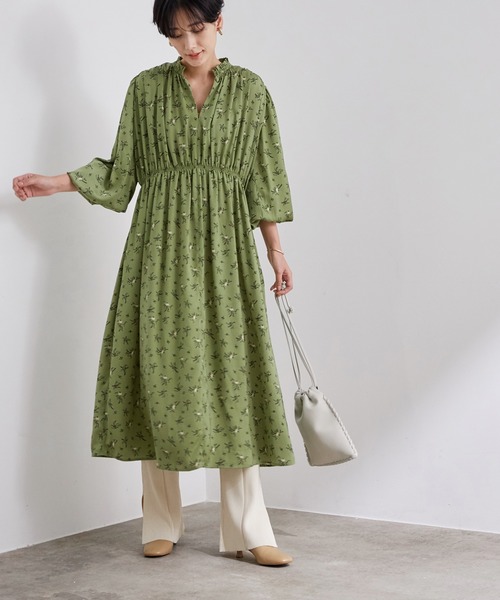 Adam Et Rope クラシカルフラワーシャーリングワンピース Buyee ต วกลางช อปป งจากร านค าญ ป น ซ อจากzozotown