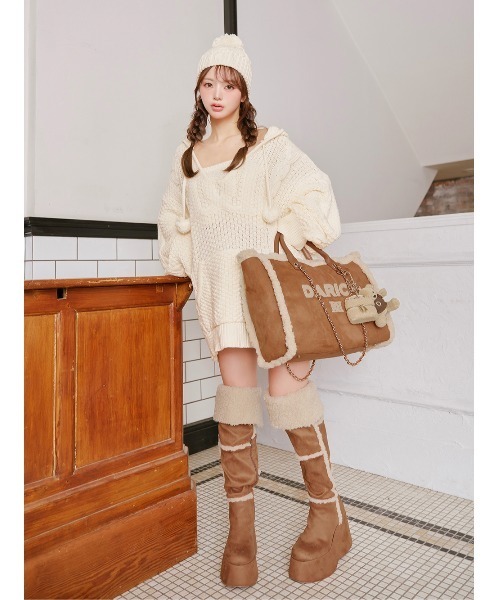 完売品 新品未使用フェイクムートニーハイブーツ ダーリッチ Darich S フェイクムートンニーハイブーツ（ブーツ）｜Darich（ダーリッチ）の