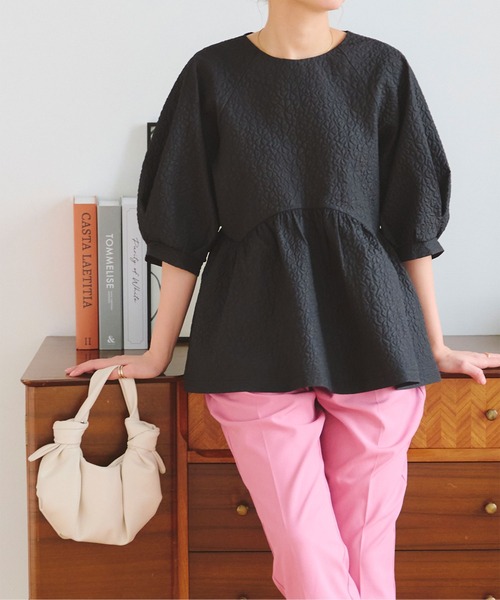 TITIVATE | ふくれジャガードペプラムトップス - Buyee, an Online