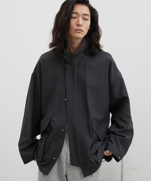 【 WYM LIDNM 】 FLIGHT BLOUSON / CHARCOAL WYM LIDNM | LIGHT WEIGHT WIDE FLIGHT BLOUSON - Buyee, an