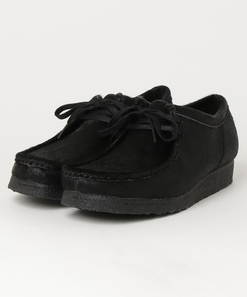 CLARKS | CLARKS/クラークス WALLABEE Black Hair On ブラックヘアー