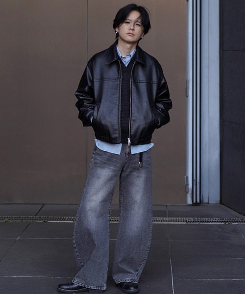ジャケット・アウター ARTIFICIAL GRAIN /FAUX SUEDE ZIP BLOUSON WYM LIDNM ブルゾン アウター ARTIFICIAL GRAIN / FAUX SUEDE ZIP
