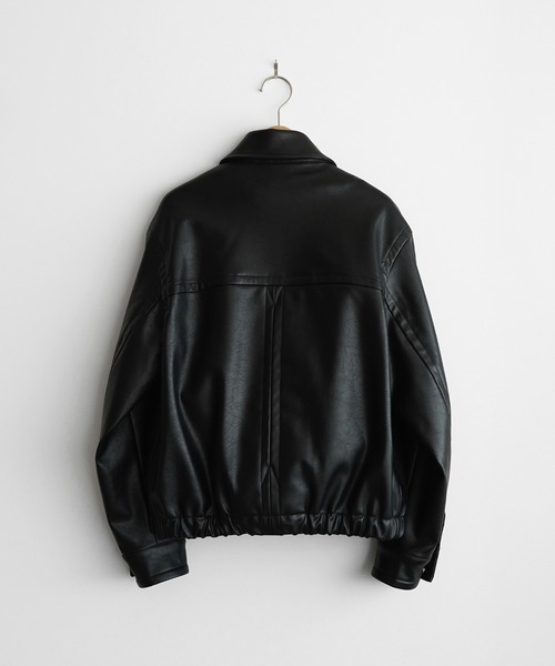 WYM LIDNM | ARTIFICIAL GRAIN / FAUX SUEDE ZIP BLOUSON - Buyee, an
