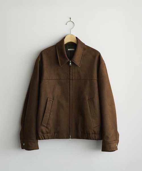 WYM LIDNM | ARTIFICIAL GRAIN / FAUX SUEDE ZIP BLOUSON - Buyee, an
