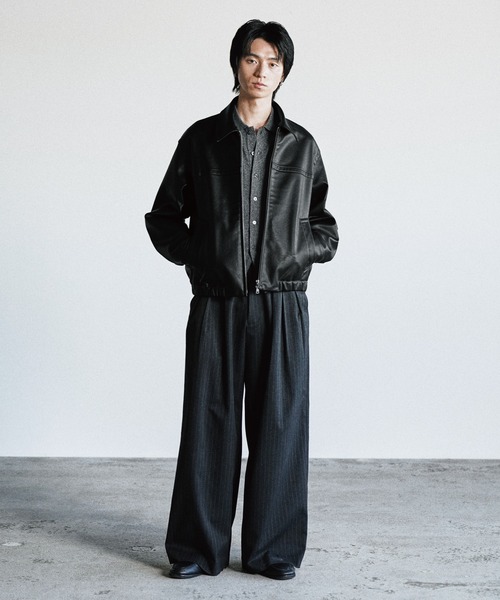 完売品　WYM GRAIN FAUX SUEDE ZIP BLOUSON WYM LIDNM ブルゾン アウター ARTIFICIAL GRAIN / FAUX SUEDE ZIP