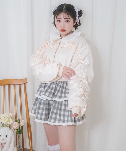 HONEYMEW ハニーミュウ チェックリボンドッキングワンピース