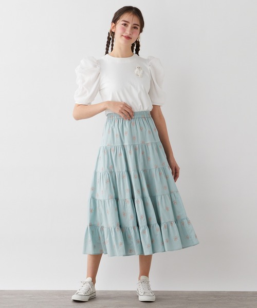 【22fabric】ジャーニー/ ボリューム袖ブラウス／ジョリープッペ　気球柄 22fabric】ジャーニー/ ボリューム袖ブラウス／ジョリープッペ