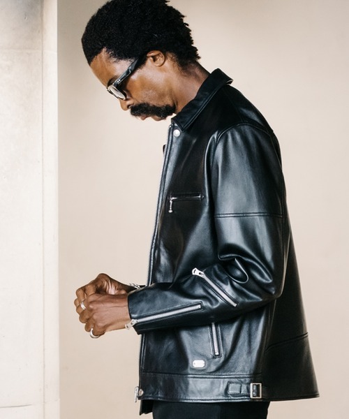 CRIMIE | SPANISH LAMB LEATHER SINGLE BIKER JACKET / ラム