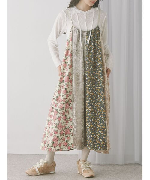 ワンピース ファッション merry jenny flower waffle 三点セット