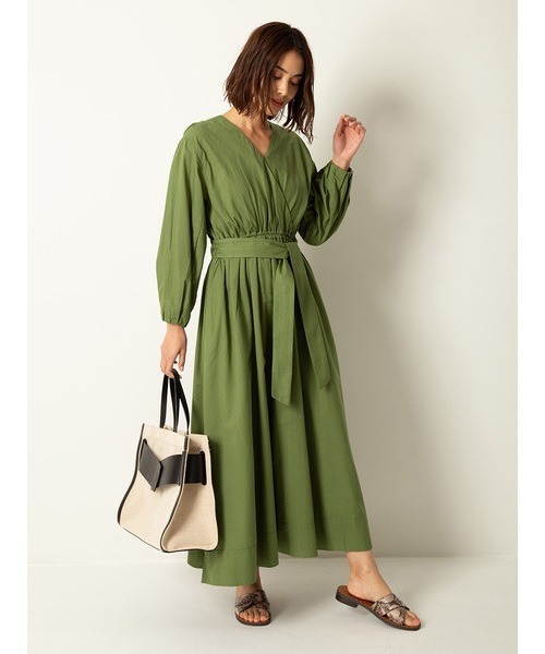 Okiraku Okiraku Rose Bud ギャザースリーブワンピース Buyee An Online Proxy Shopping Service Shop At Zozotown Bot Online