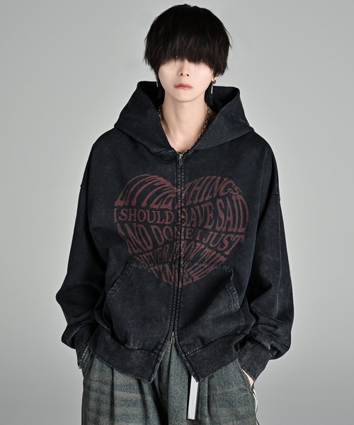 ADRER | vintage make design heavy weight W zip parker