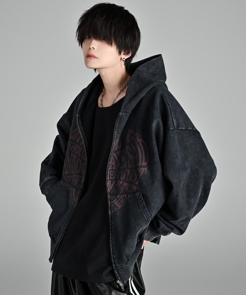 ADRER | vintage make design heavy weight W zip parker