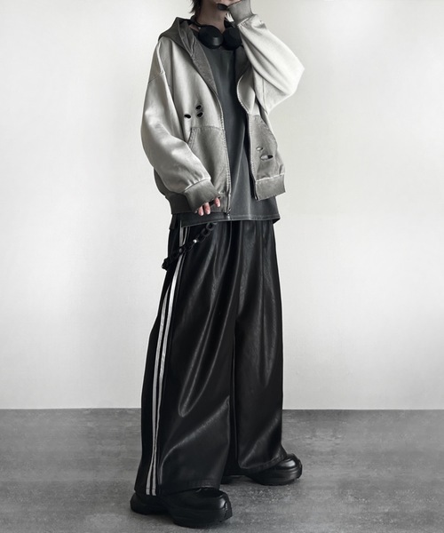 ADRER | vintage make design heavy weight W zip parker