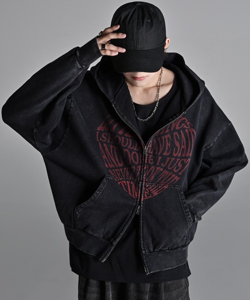 ADRER | vintage make design heavy weight W zip parker