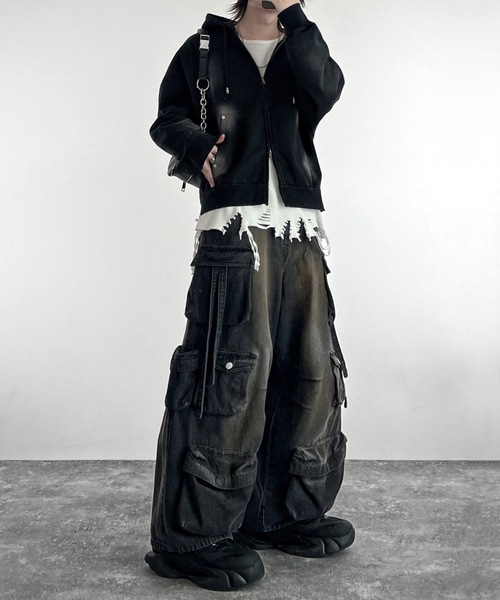 ADRER | vintage make design heavy weight W zip parker