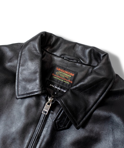 SKOOKUM | SKOOKUM.JE LAMB LEATHER ZIP JACKET - Buyee, an Online