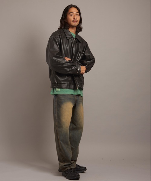 【完売品】SKOOKUM.JE LAMB LEATHER ZIP JACKET SKOOKUM | SKOOKUM.JE LAMB LEATHER ZIP JACKET - Buyee, an Online