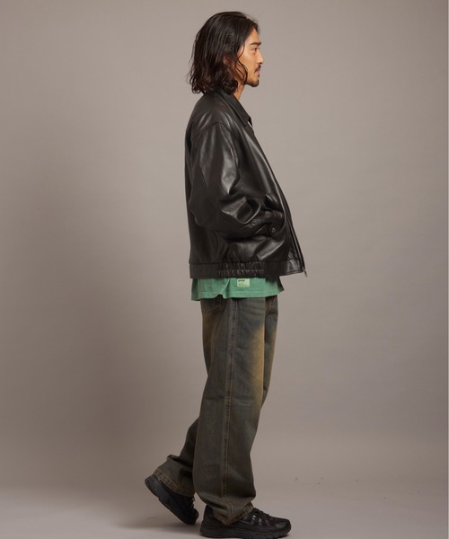 SKOOKUM | SKOOKUM.JE LAMB LEATHER ZIP JACKET - Buyee, an Online