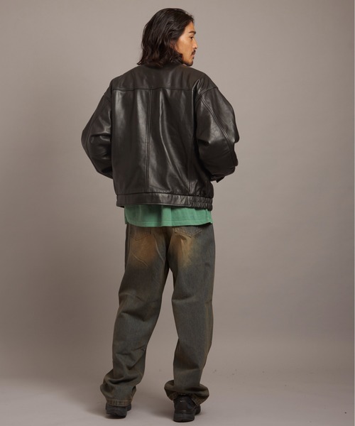 SKOOKUM | SKOOKUM.JE LAMB LEATHER ZIP JACKET - Buyee, an Online