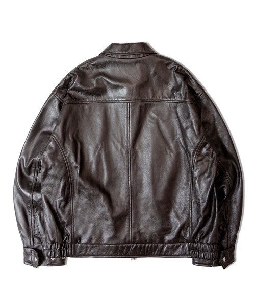 SKOOKUM | SKOOKUM.JE LAMB LEATHER ZIP JACKET - Buyee, an Online