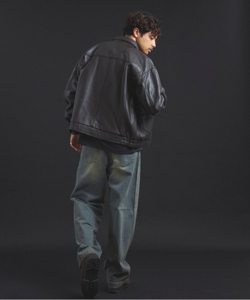 SKOOKUM | SKOOKUM.JE LAMB LEATHER ZIP JACKET - Buyee, an Online
