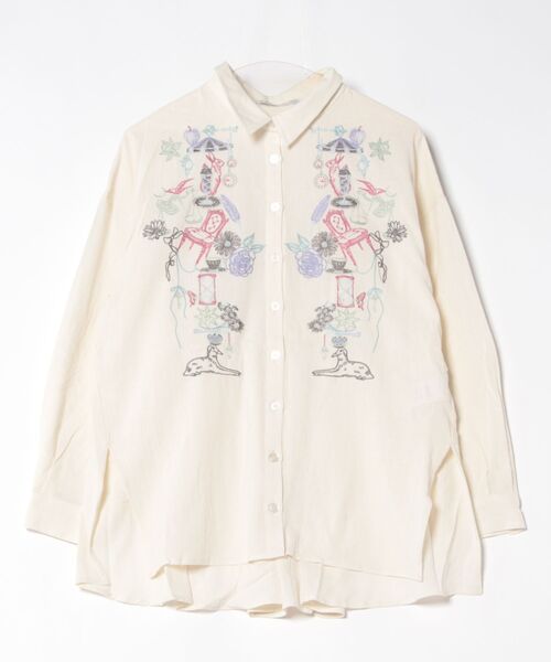 イズスカラー 553212：星座モチーフ刺繍 デニムブルゾン イズスカラー