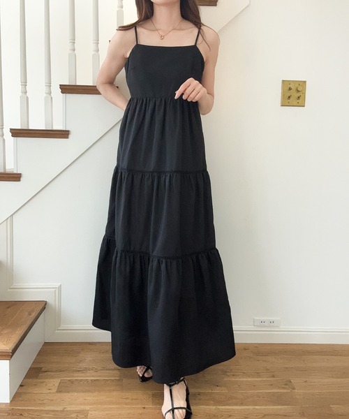 LAUIR | ハシゴレースティアードキャミワンピース[高身長サイズ