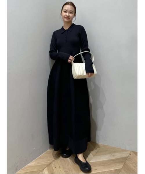 STYLEMIXER | 【ベストセラー】フォルムポロニットワンピース - Buyee