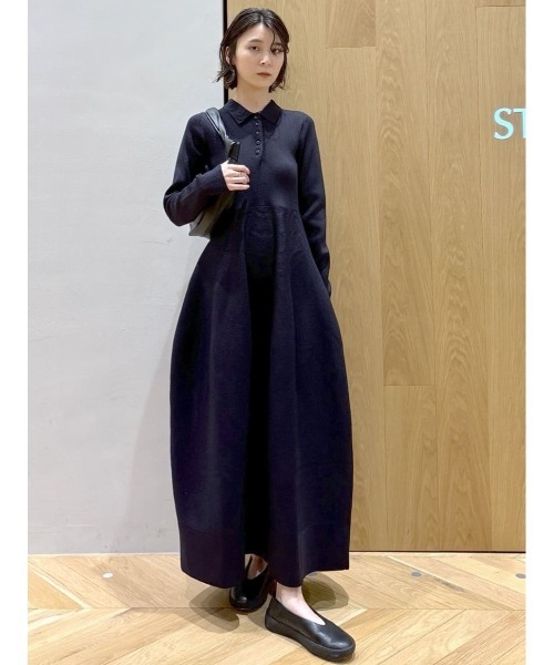 STYLEMIXER | 【ベストセラー】フォルムポロニットワンピース - Buyee