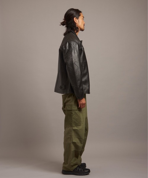 SKOOKUM | SKOOKUM.JE LAMB LEATHER CAR COAT - Buyee, an Online