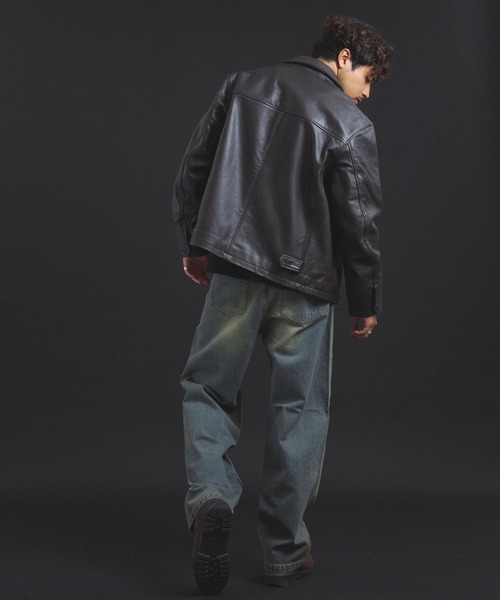 SKOOKUM | SKOOKUM.JE LAMB LEATHER CAR COAT - Buyee, an Online