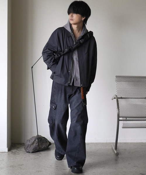 VINTAGE WASHED CURVED DENIM グレー WYM LIDNM VINTAGE WASHED CURVED 