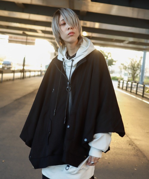 レディース AFYF オーバーサイズ ボアフリース クワトリンガルパーカー