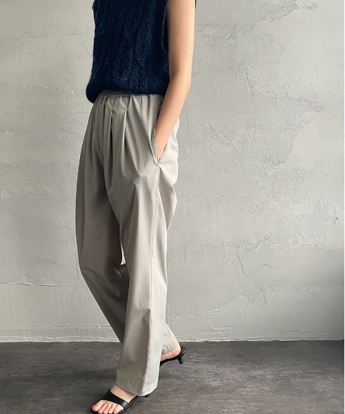 GRANCY ラインストーンデザインレイヤードスウェットパンツ グレー