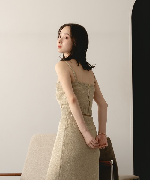 ★美品★【Ameri】LAYERED SPANGLE SHORT BUSTIER AMERI LAYERED SPANGLE SHORT BUSTIER Sサイズ