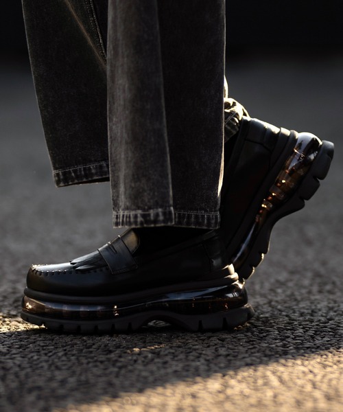 clel エアークッション ハイソールローファー CLEL】Air Cushion High Sole Loafers/Derby Shoes / エアー