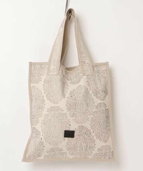 Swaraj 手編み ホワイトトートバッグ/山羊レザー セール