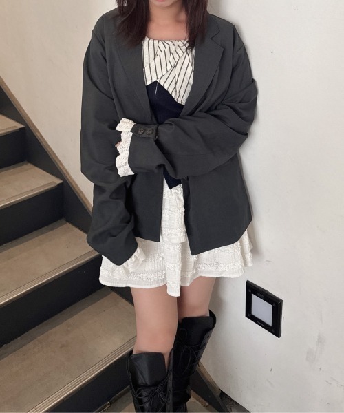 NEMNE STORE | フェイクファーリボンブルゾン - Buyee, bir Online