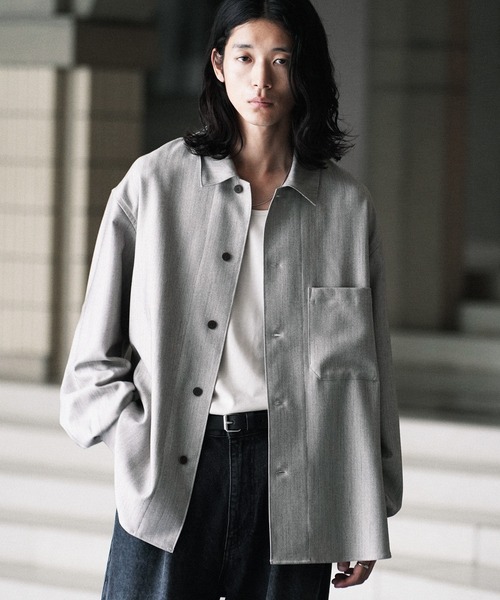 LIDNM FINE WOOL MINIMAL HALF COAT WYM LIDNM | FAUX WOOL COMFORT